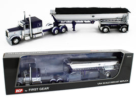 2023 DCP 1:64 *PURPLE* Peterbilt 389 63" Flattop & CHROME MAC Dump Trailer NIB