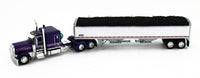 
              2023 DCP 1:64 *PURPLE & WHITE* Peterbilt 389 63" Flattop w/WILSON GRAIN TRAILER
            