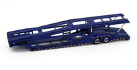 
              2021 DCP 1:64 BLUE & WHITE Peterbilt 389 SEMI w/MILLER AUTO TRANSPORT CAR HAULER
            