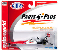 
              2019 1:64 AUTO WORLD NHRA *CLAY MILLICAN* PARTS PLUS Top Fuel Dragster *NIP*
            