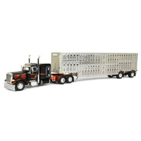 
              2022 DCP 1:64 *BLACK w/FLAME* Peterbilt 379 63" Flattop w/WILSON LIVESTOCK NIB
            