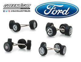 1:64 GreenLight *FORD* WHEEL TIRE ACCESSORY PACK *4 SETS* CUSTOMIZE NIP
