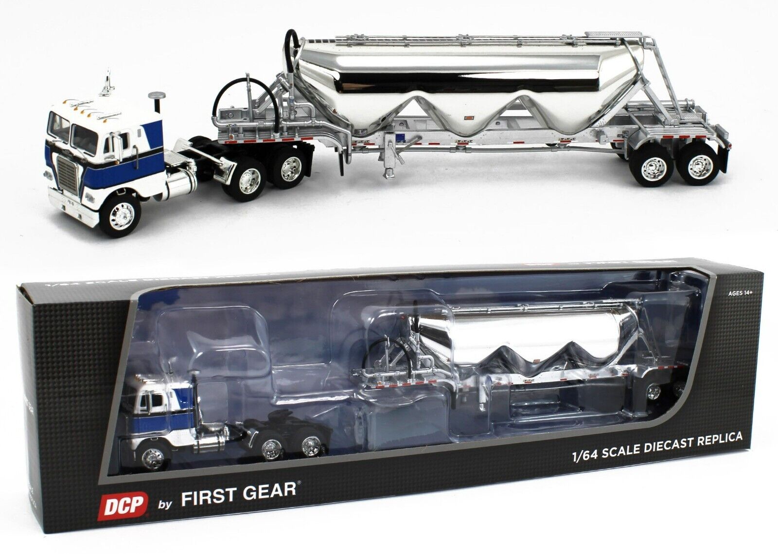 2023 DCP 1:64 *WHITE & BLUE* Freightliner COE & Heil