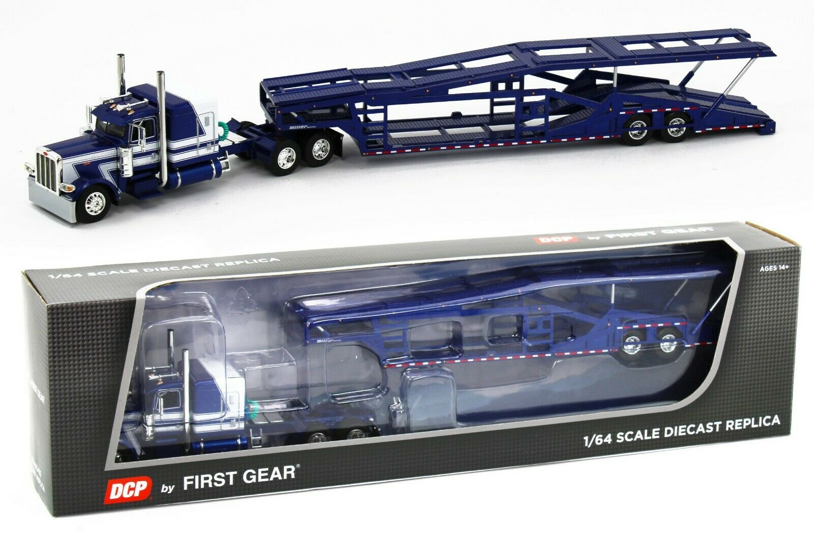 DCP製Peterbilt レッカー車 ミニカー 2021 DCP 1:64 BLUE & WHITE
