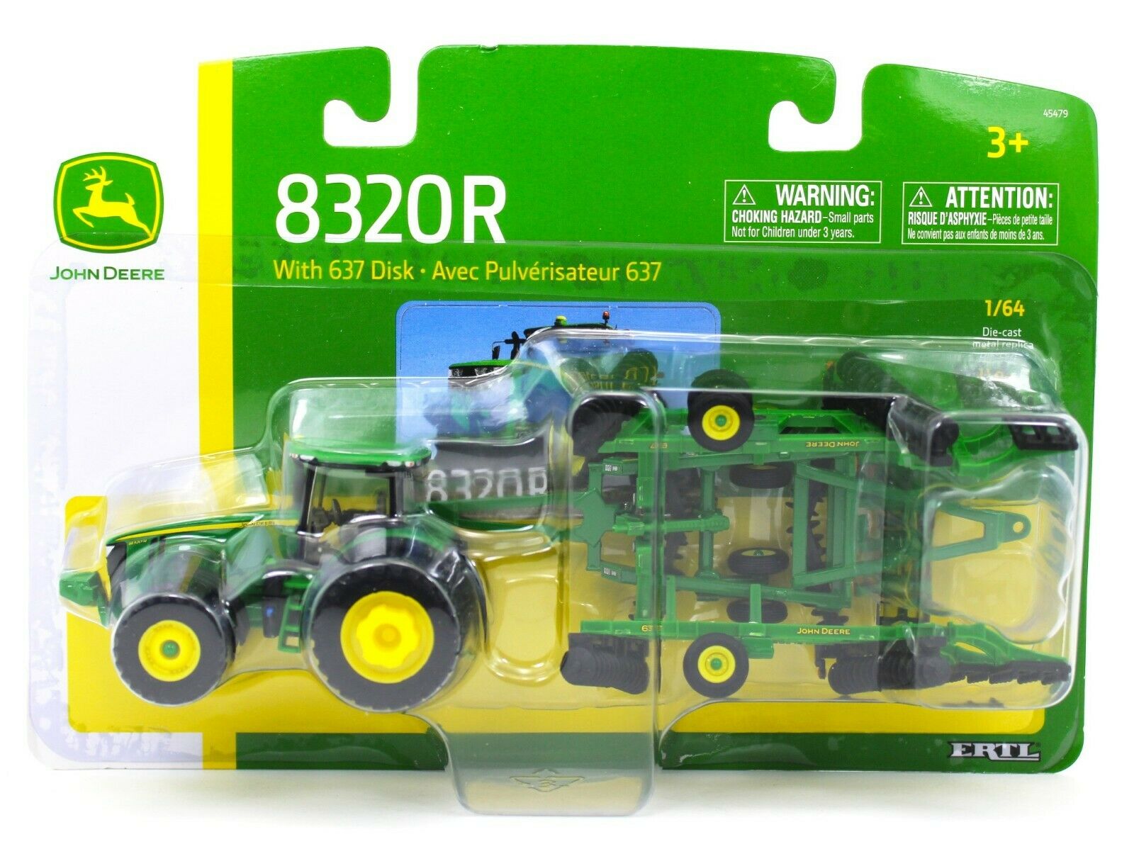 ERTL 1:64 JOHN DEERE 8320R Tractor w/Duals & Model 637 Fold DISK