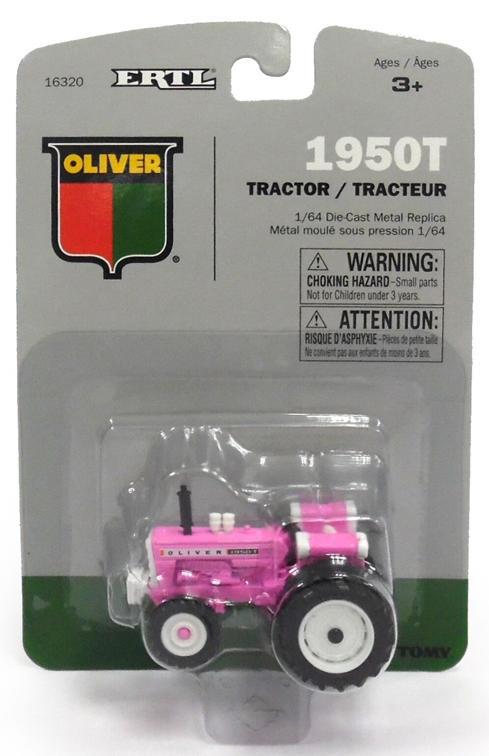NEW! 1:64 ERTL*OLIVER* Model 1950T *PINK* Tractor w/DUALS & FWA