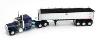 
              2021 DCP 1:64 BLUE Peterbilt 389 CHROME MAC Tri-Axle COAL END DUMP Trailer NIB
            