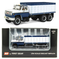 
              NEW 2022 1:64 DCP *BLUE & WHITE* Chevrolet C65 GRAIN TRUCK Tandem-Axle NIB
            