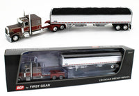 
              2023 DCP 1:64 *BROWN & MAROON* Peterbilt 389 63" Flattop w/WILSON GRAIN TRAILER
            