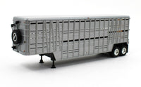 
              2023 TOP SHELF REPLICAS 1:64 *SILVER* Vintage Wilson Livestock Trailer *NIB*
            