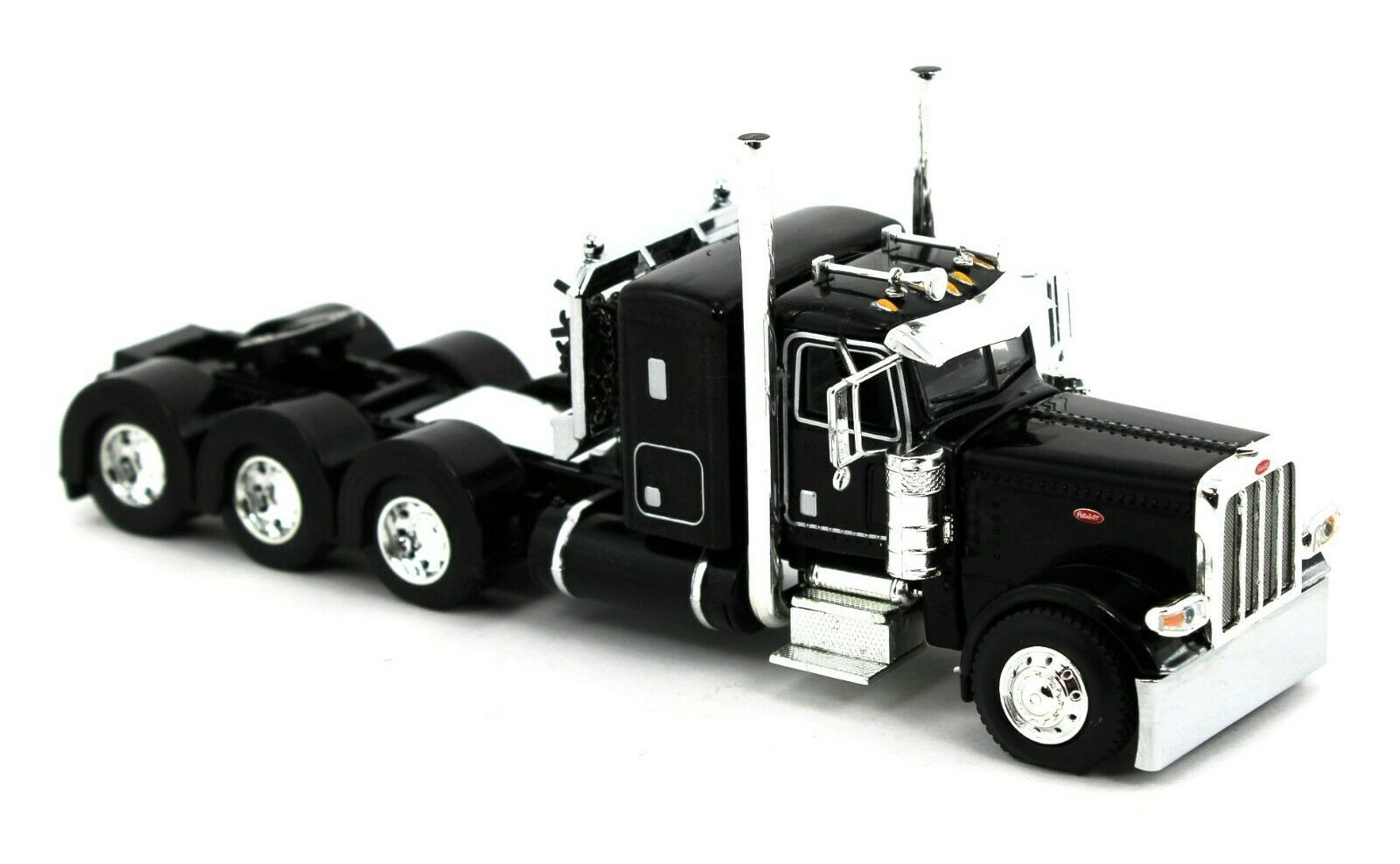 2022 DCP 1:64 *BLACK* Peterbilt 389 Tri-Axle w/Magnitude HEAVY