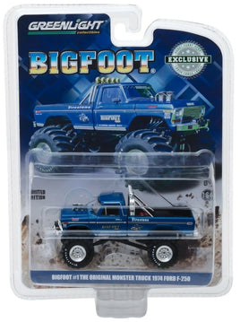 1:64 GreenLight *ORIGINAL BIG FOOT MONSTER TRUCK* 1974 Ford F250 Kings of Crunch