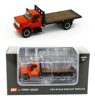 
              NEW 2021 1:64 DCP *ORANGE & BLACK* GMC 6500 Tandem-Axle FLATBED TRUCK NIB
            