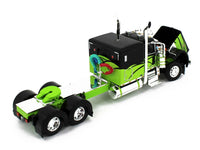 
              DCP 1:64 *BLACK & LIME* Peterbilt 389 63" Flattop & 53' CHROME SIDE REEFER NIB!
            