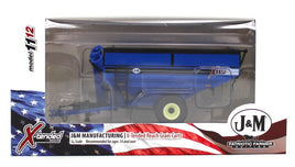 1:64 SpecCast J&M X-Tended Reach X1112 FLOTATION TIRE Grain Cart Wagon BLUE NIB