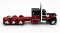 
              2022 DCP 1:64 *BLACK & RED* Peterbilt 389 Tri-Axle w/Magnitude Lowboy NIB
            