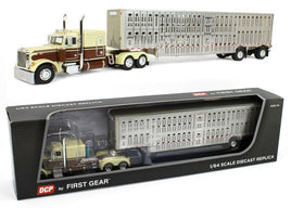 2022 DCP 1:64 *TAN & BROWN* Peterbilt 379 63" Flattop w/WILSON LIVESTOCK NIB