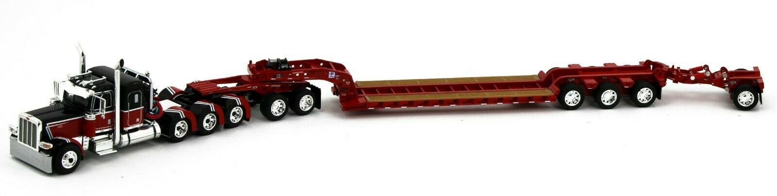 2022 DCP 1:64 *RED BLACK* Peterbilt 389 Tri-Axle w/Magnitude HEAVY