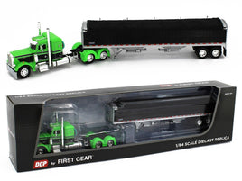 2022 DCP 1:64 *NEON GREEN* Peterbilt 359 36" Flattop w/Wilson GRAIN TRAILER NIB