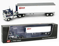 
              2021 DCP 1:64 *LISA MOTOR LINES* Peterbilt 352 COE w/Vintage Reefer Trailer NIB
            