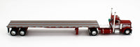 
              DCP 1:64 *RED & WHITE* Single Axle Peterbilt 359 Day Cab w/48' Flatbed Trailer
            