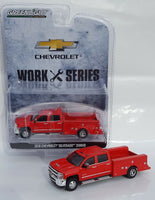 
              1:64 GreenLight *RED* 2018 Chevrolet Silverado 3500 HD DUALLY SERVICE TRUCK
            