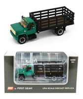 
              NEW 2021 1:64 DCP *GREEN & BLACK* Chevrolet C65 Tandem-Axle STAKEBED TRUCK NIB
            