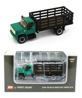 NEW 2021 1:64 DCP *GREEN & BLACK* Chevrolet C65 Tandem-Axle STAKEBED TRUCK NIB