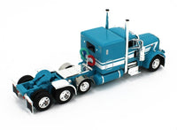 
              DCP 1:64 *BLUE AQUA* Peterbilt 379 63" Flattop WILSON 50' Belt Grain Trailer NIB
            