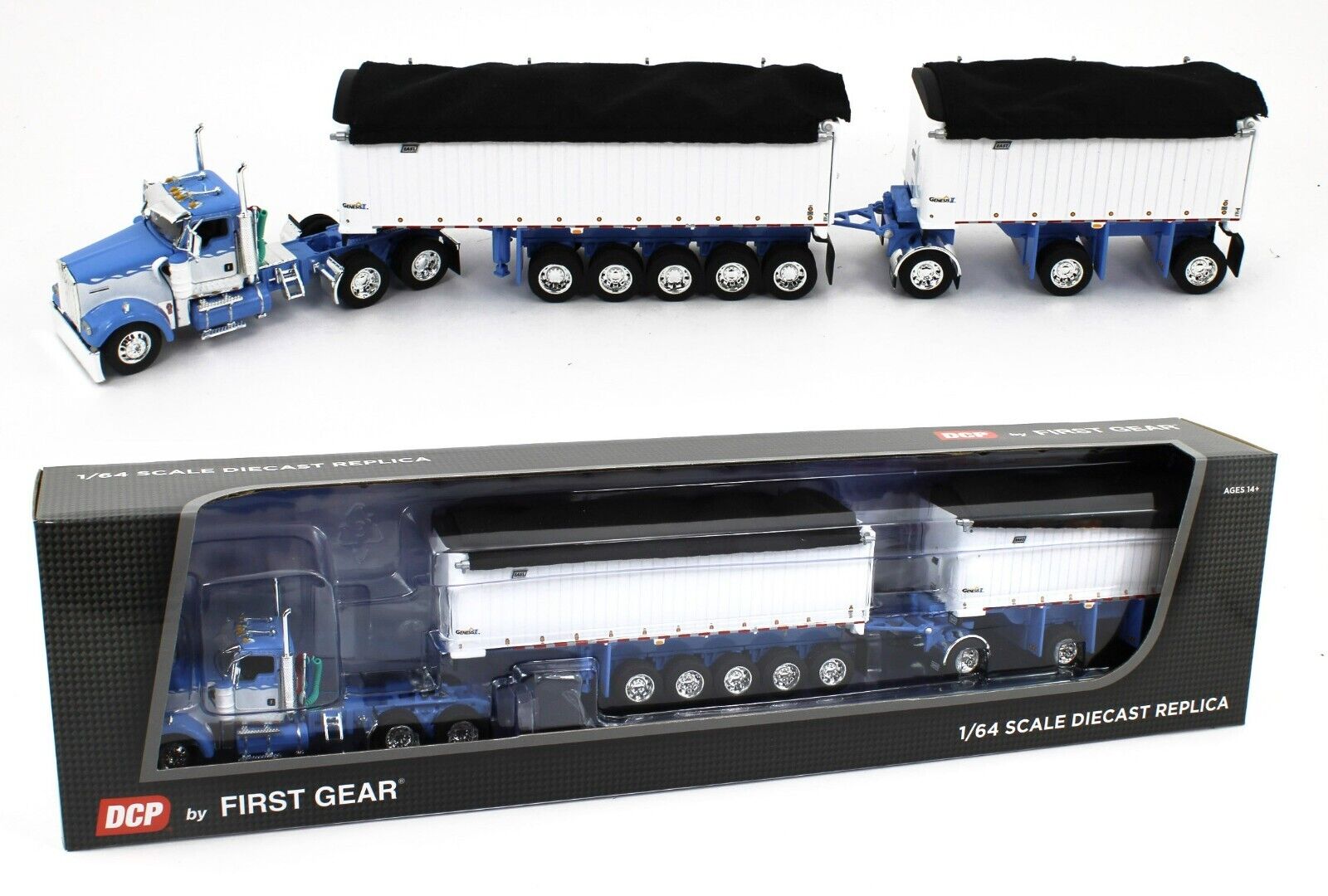 DCP 1:64 BLUE Kenworth W900L & EAST Michigan Series 31' & 20' END