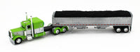 
              2023 DCP 1:64 *LIME GREEN GRAY* Peterbilt 389 63" Flattop w/WILSON GRAIN TRAILER
            