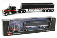 
              2021 DCP 1:64 *BLACK* Peterbilt 379 63" Flattop w/LODE KING GRAIN TRAILER *NIB*
            