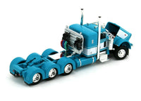 
              2022 DCP 1:64 *AQUA* Peterbilt 389 Tri-Axle w/Magnitude HEAVY HAUL Lowboy NIB
            