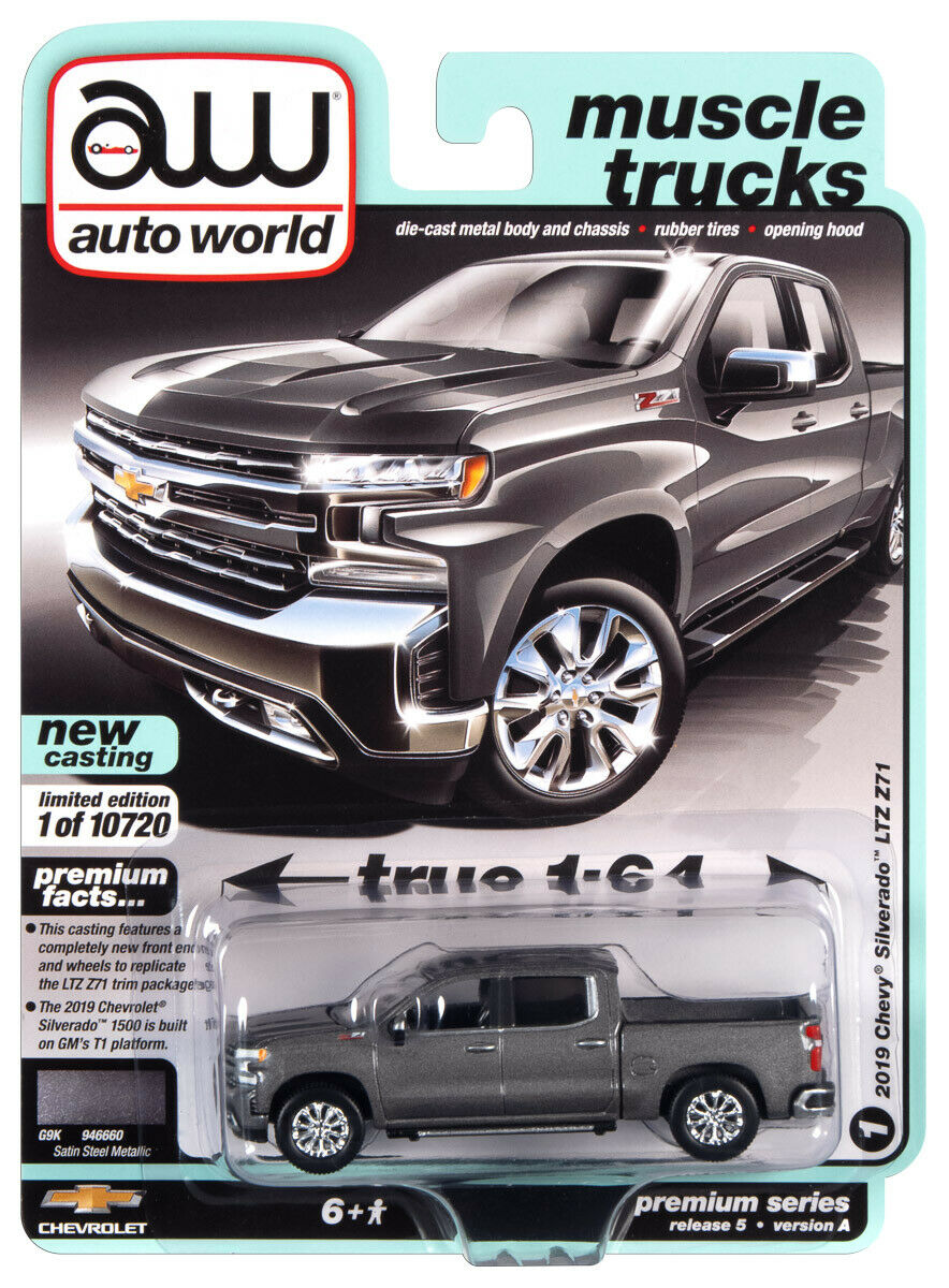 ミニカー 1/64 2020 Chevrolet Silverado AUTO WORLD 2020 CHEVY SILVERADO ZL1 LT TRAIL BOSS 1:64 PREMIUM 1