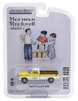 1:64 GreenLight *NORMAN ROCKWELL 5* Yellow 1967 Ford F-100 Pickup Truck *NIP*