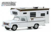 
              1:64 GreenLight *HOBBY EX* WHITE 1966 Dodge D-100 w/Winnebago Slide-in Camper
            