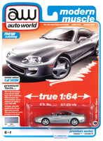 
              2021 AUTO WORLD 1:64 *PREMIUM 1A* Alpine Silver 1993 Toyota Supra NIP
            