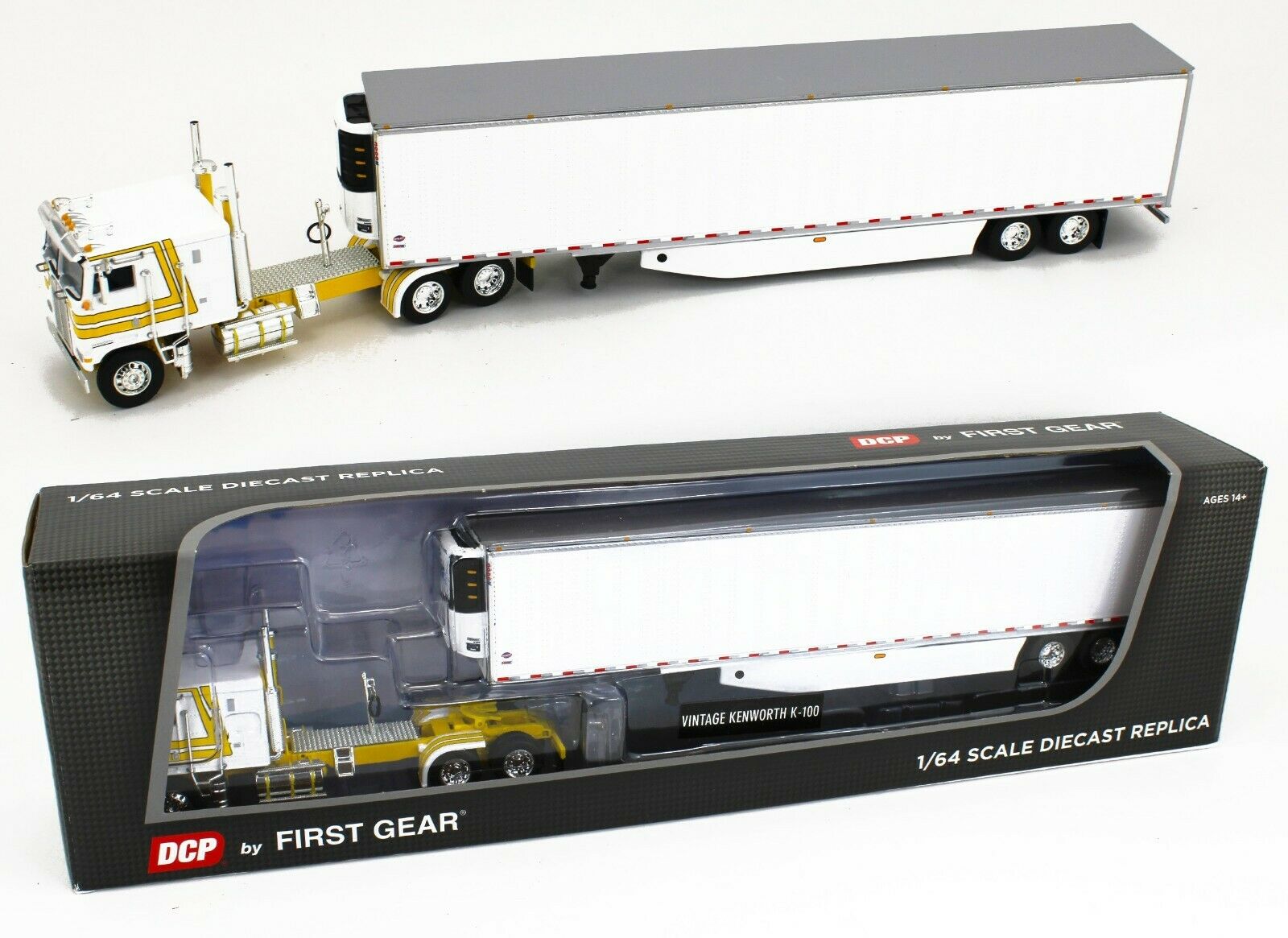 2021 DCP 1:64 *WHITE & YELLOW* KENWORTH K-100 w/53' UTILITY