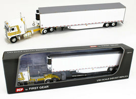 2021 DCP 1:64 *WHITE & YELLOW* KENWORTH K-100 w/53' UTILITY REEFER TRAILER NIB