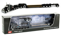 
              2022 DCP 1:64 *BLACK* Peterbilt 389 Tri-Axle w/Magnitude HEAVY HAUL Lowboy NIB
            