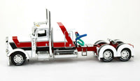 
              DCP 1:64 WHITE RED Peterbilt 389 Semi WHITE Lode King Distinction Grain Trailer
            