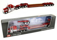 
              2021 DCP 1:64 *RED* Kenworth W900A Fontaine Tri-Axle Magnitude Lowboy & Jeep
            