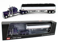 
              2023 DCP 1:64 *PURPLE & WHITE* Peterbilt 389 63" Flattop w/WILSON GRAIN TRAILER
            