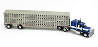 
              2021 DCP 1:64 BLUE & WHITE MACK SUPER-LINER w/Wilson SPREAD AXLE LIVESTOCK NIB
            