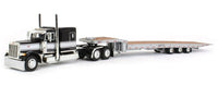 
              2023 DCP 1:64 *BLACK SILVER* Peterbilt 379 63" Flattop w/TALBERT 5553-TA Trailer
            