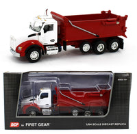 
              2022 DCP 1:64 *WHITE &RED* Kenworth T880 Rogue Dump Truck NIB
            