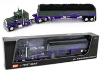 
              2023 DCP 1:64 *GRAY & PURPLE* Peterbilt 359 36" Flattop w/Wilson Grain Trailer
            