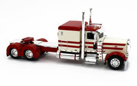 
              DCP 1:64 *CREAM & RED* Peterbilt 389 63" Flattop & 53' CHROME SIDE REEFER NIB!
            