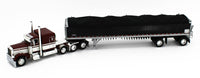 
              DCP 1:64 *DARK RED* Peterbilt 379 63" Flattop WILSON 50' Belt Grain Trailer NIB
            