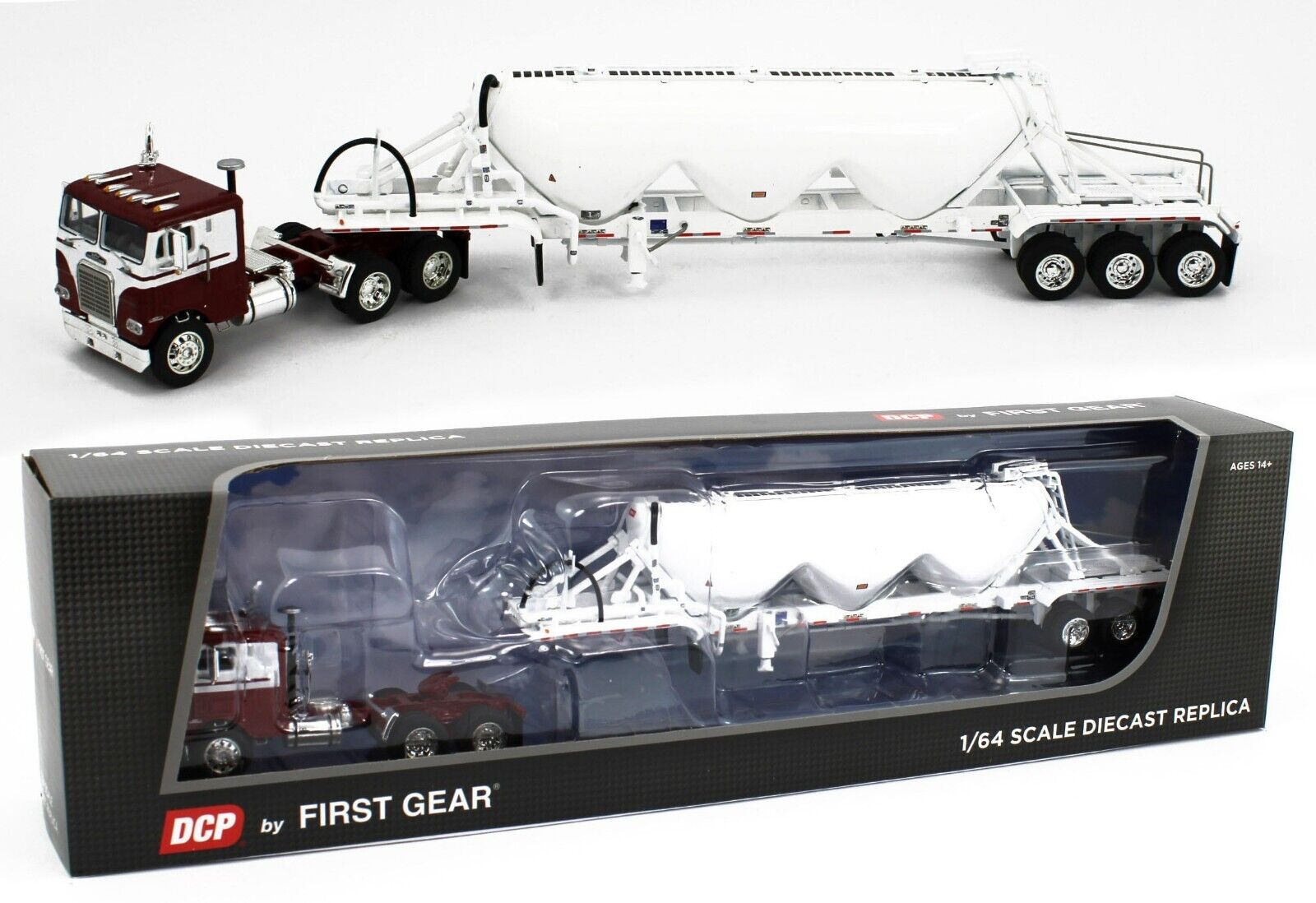 2023 DCP 1:64 *MAROON & WHITE* Freightliner COE & Heil Pneumatic